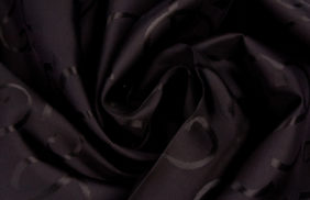 ткань подкладочная поливискоза twill, 90гр/м2, 52пэ/48вкс, 146см, черный жаккард узор/s580, (50м) ks купить в Старом Осколе.